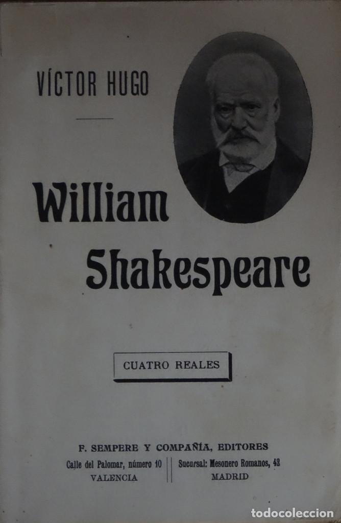 Libros antiguos: WILLIAM SHAKESPEARE - V&iacute;ctor HUGO - Foto 1