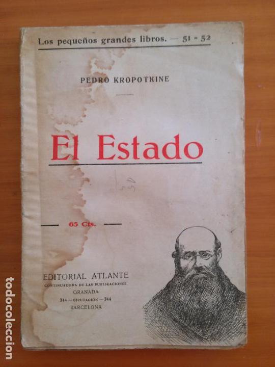 Libros antiguos: El estado. Pedro Kropotkine - Foto 1