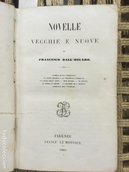 Libros antiguos: NOVELLE VECCHIE E NUOVE, FRANCESCO DALL&acute;ONGARO, 1861 - Foto 1