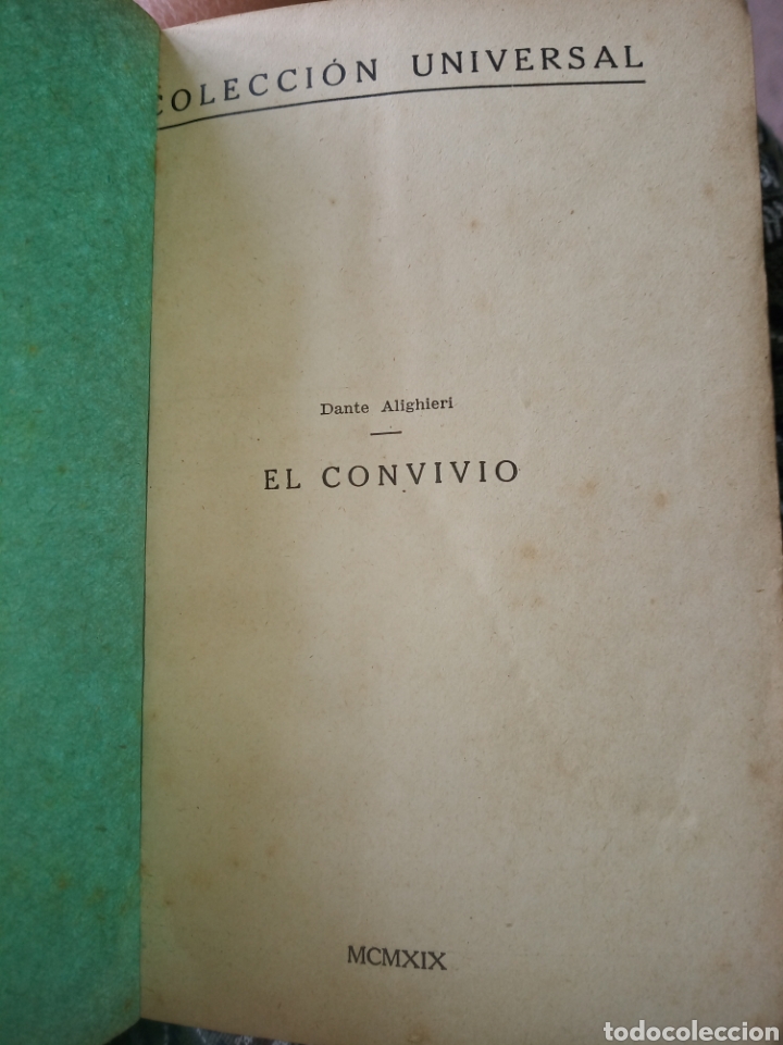 Libros antiguos: El convivi&oacute;. Dante Alighieri - Foto 3
