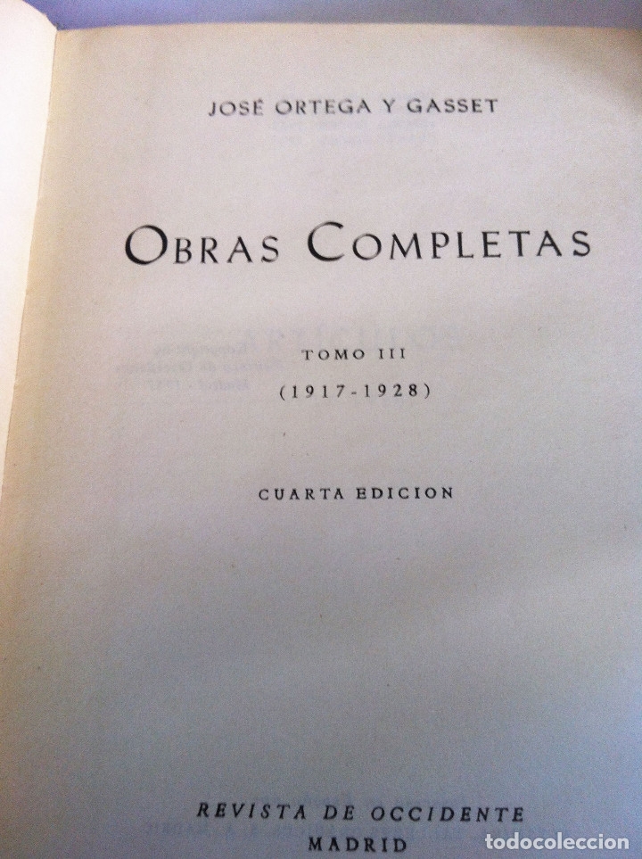 Obras Completas José Ortega Y Gasset 6 Tomos Comprar Libros Antiguos De Ensayo En 6820