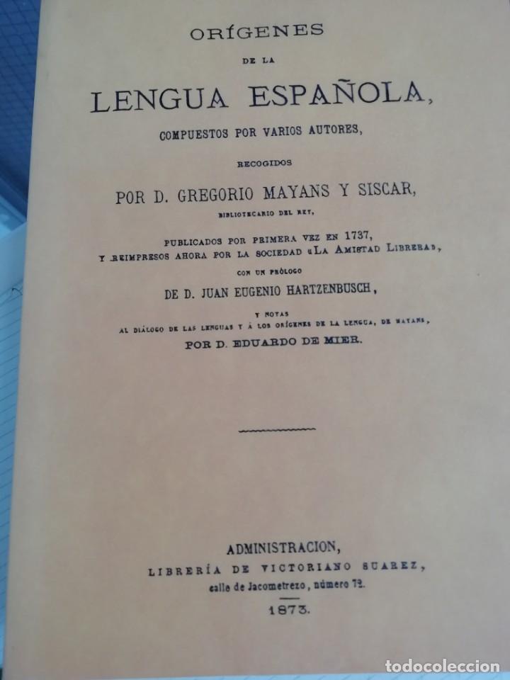 Libros antiguos: Or&iacute;genes de la lengua espa&ntilde;ola - Foto 1