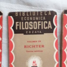 Libros antiguos: RICHTER . TEORÍAS ESTÉTICAS MADRID SF SOCIEDAD GENERAL DE LIBRERÍA BIBLIOTECA ECONÓMICA FILOSÓFICA X