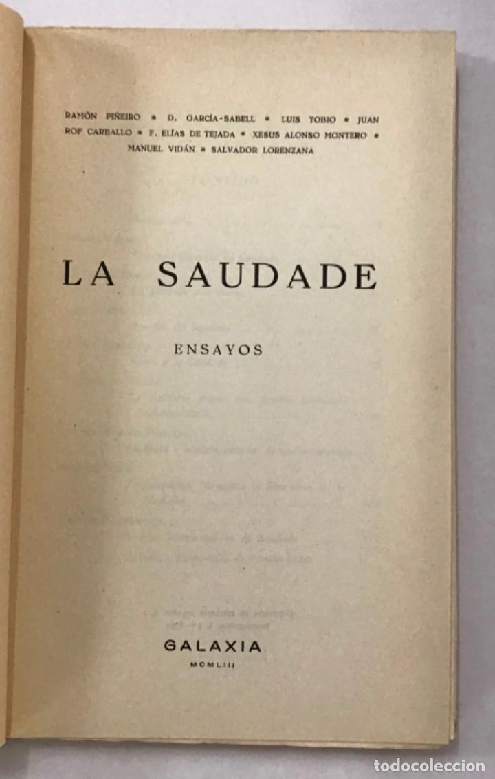 Libros antiguos: LA SAUDADE. Ensayos. - Foto 2