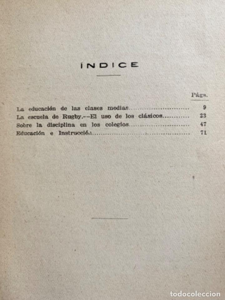 Libros antiguos: Ensayos sobre educaci&oacute;n. Tom&aacute;s Arnold. 1920 - Foto 2