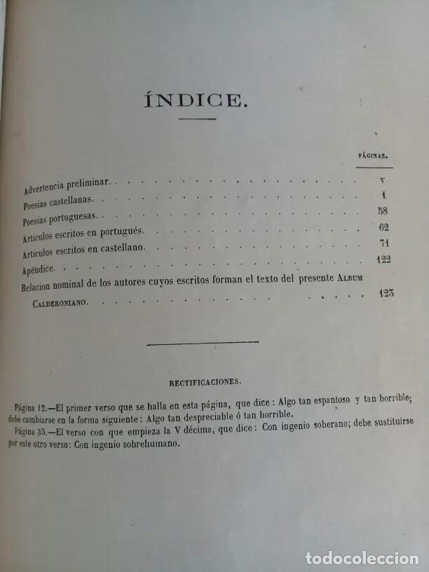 Libros antiguos: ALBUM CALDERONIANO- 1881 - Foto 2