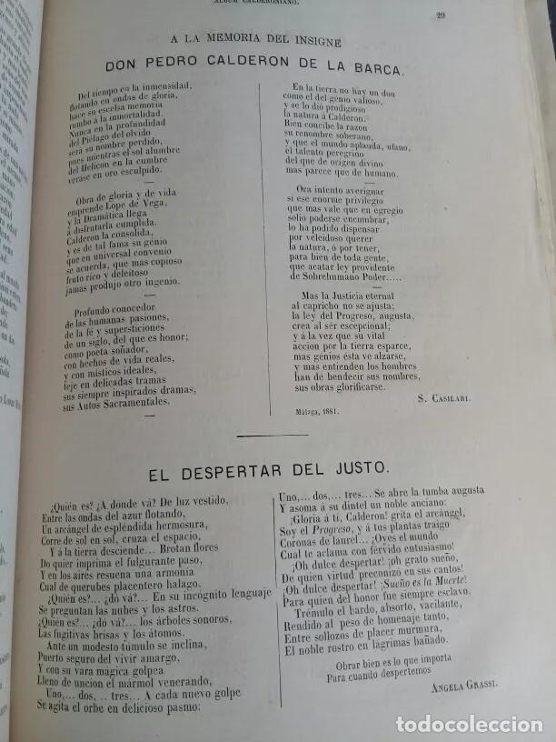Libros antiguos: ALBUM CALDERONIANO- 1881 - Foto 3