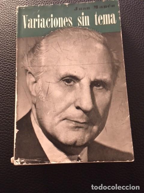 Libros antiguos: VARIACIONES SIN TEMA. JUAN MAN&Eacute;N. DEDICATORIA DEL AUTOR. - Foto 1
