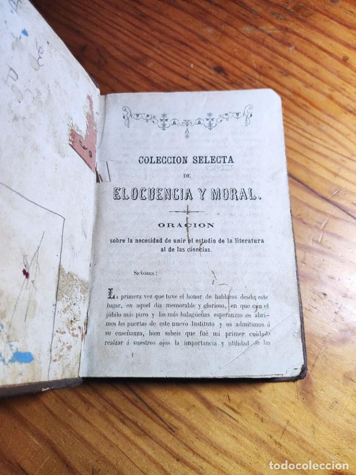Libros antiguos: Coleccion Selecta de Elocuencia y Moral Oraci&oacute;n - Foto 3