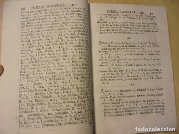 Libros antiguos: INDICE DE FEIJOO. SANTOS. 1774 - Foto 3