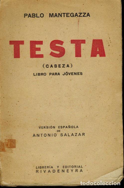 Libros antiguos: TESTA (CABEZA) LIBRO PARA J&Oacute;VENES - Foto 1