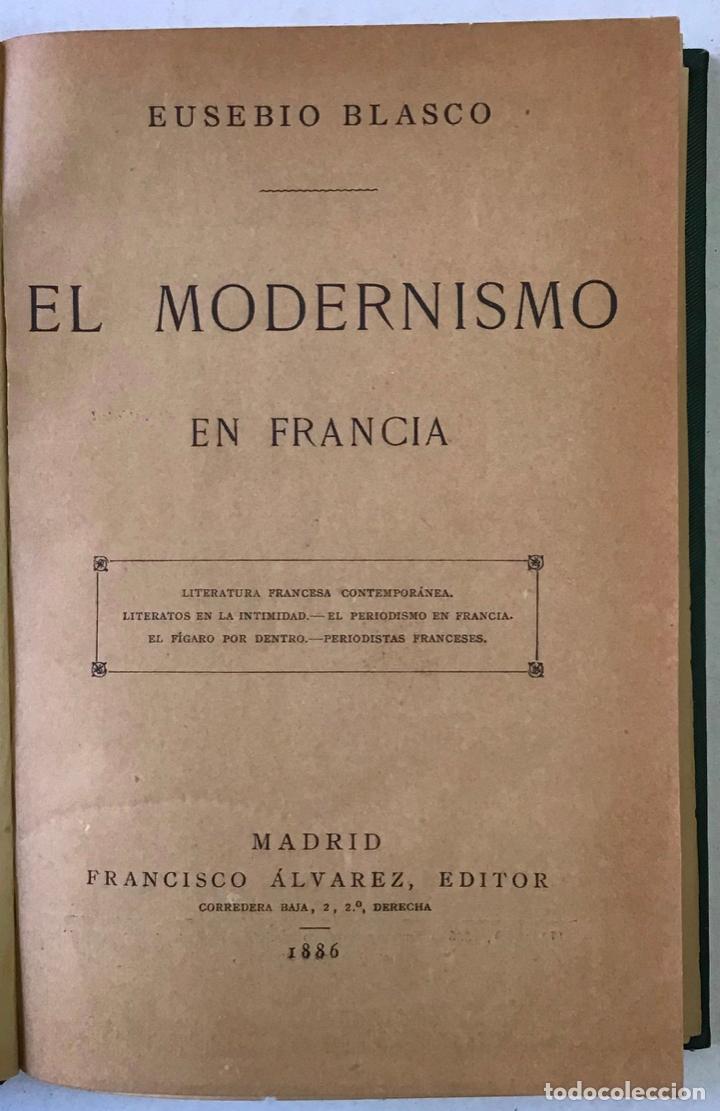 Libros antiguos: EL MODERNISMO EN FRANCIA. - BLASCO, Eusebio. - Foto 1
