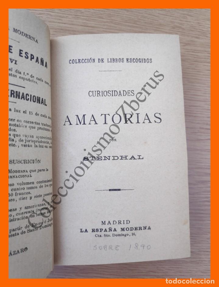 Libros antiguos: Curiosidades Amatorias - Stendhal - Foto 3