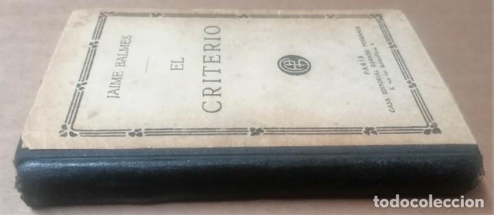 Libros antiguos: Jaime Balmes, El Criterio, Par&iacute;s, ca. 1920 - Foto 2