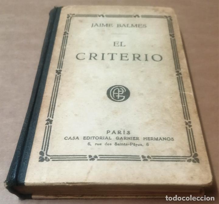 Libros antiguos: Jaime Balmes, El Criterio, Par&iacute;s, ca. 1920 - Foto 1