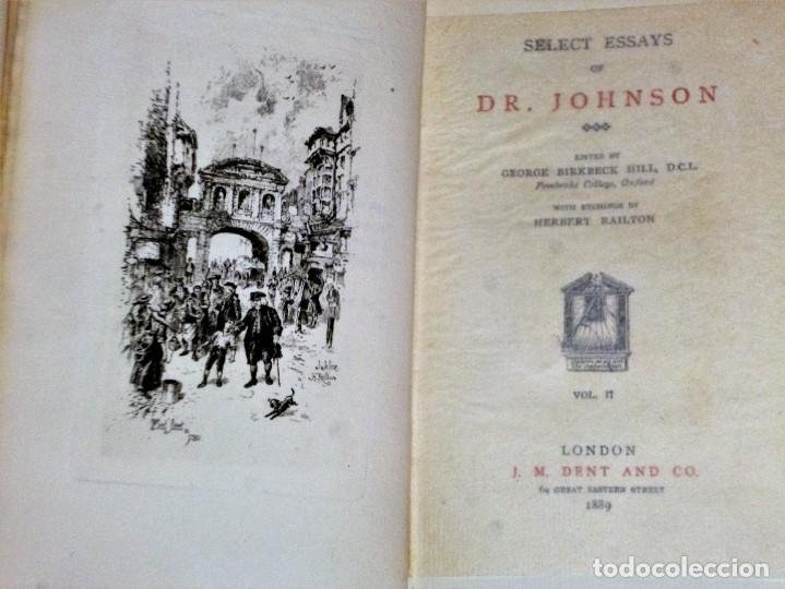 Libros antiguos: SELECT ESSAYS OF DR. JOHNSON. 2 Vol&uacute;menes - Foto 5