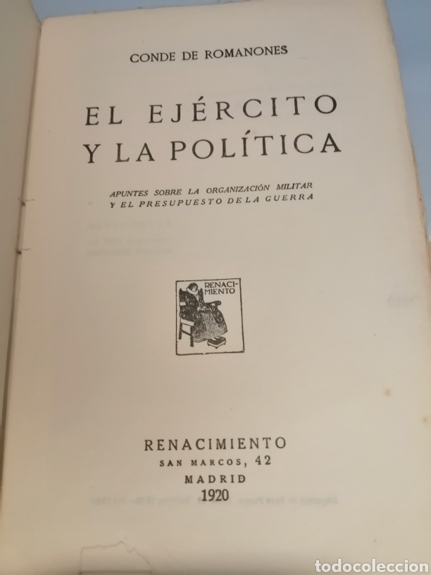 Libros antiguos: EL EJ&Eacute;RCITO Y LA POL&Iacute;TICA - Foto 3