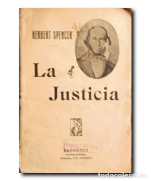 Libros antiguos: LA JUSTICIA. Spencer, Herbert - Foto 1