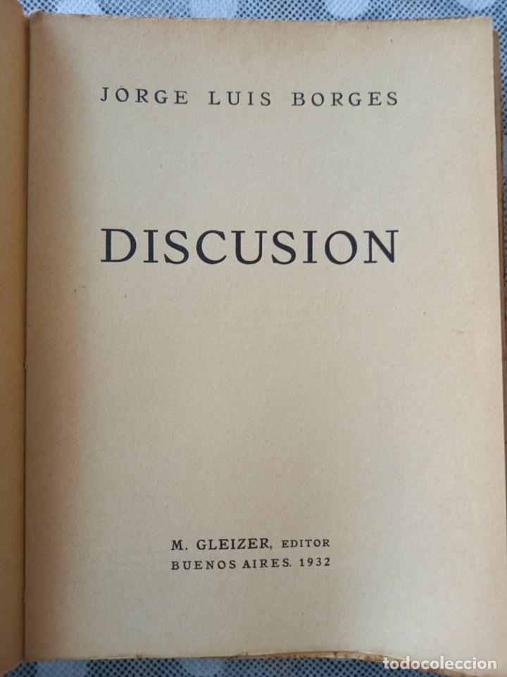 Libros antiguos: Discusi&oacute;n, Jorge Luis Borges 1932 - PRIMERA EDICI&Oacute;N - Foto 4
