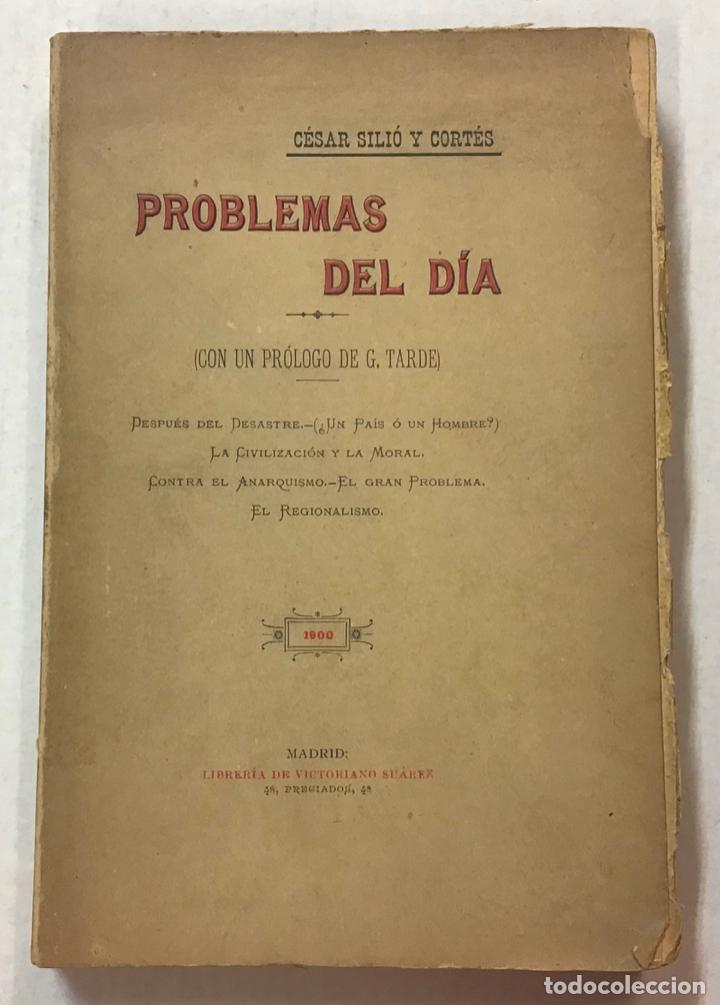 Libros antiguos: PROBLEMAS DEL D&Iacute;A. - SILI&Oacute; Y CORT&Eacute;S, C&eacute;sar. - Foto 1