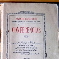 Libros antiguos: CONFERENCIAS. J. BENAVENTE. LIBR. HERNANDO 1924 ESTADO: USADO, DEFECTOS. 296 PÁGS. TAPAS BLANDAS