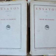 Libros antiguos: ENSAYOS V, VI. M. UNAMUNO. 1917/18. Lote 275893838