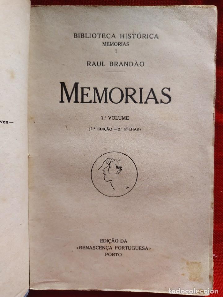 Libros antiguos: 1919. Memorias de Raul Brand&atilde;o. - Foto 2