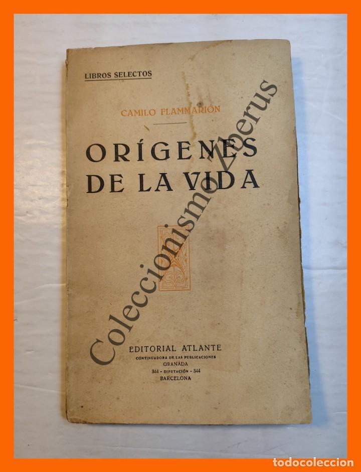 Libros antiguos: Origenes de la vida - Camilo Flammarion - Foto 1