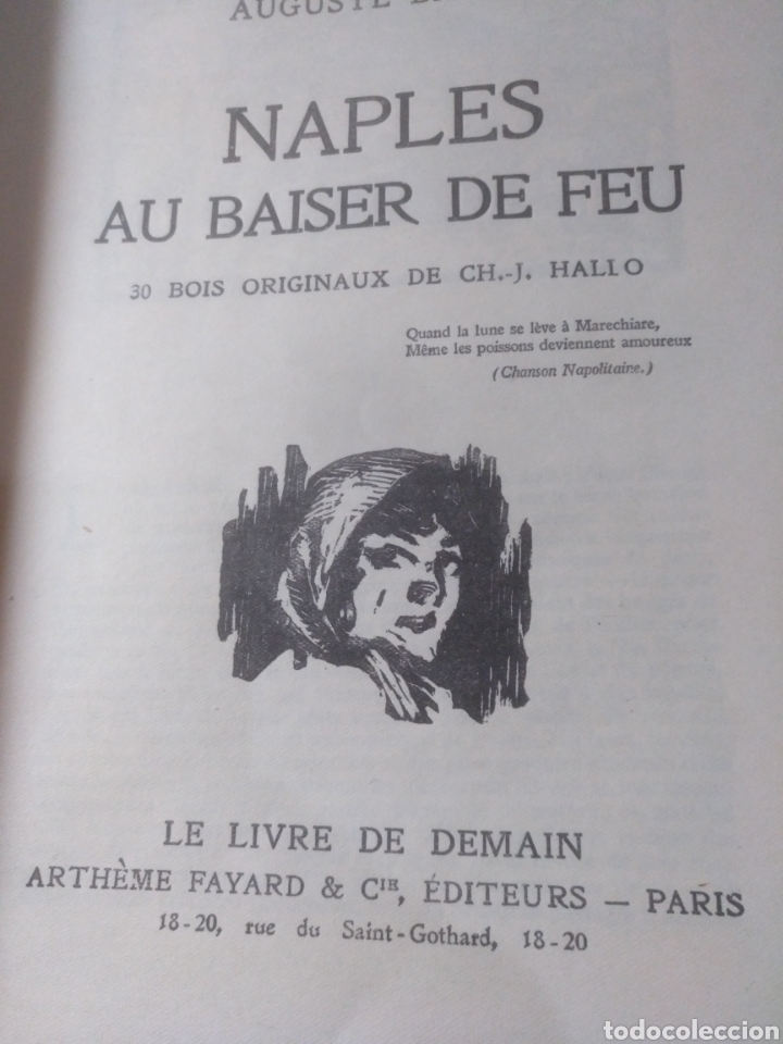 Libros antiguos: 1927. Naples Au baiser de feu - Foto 2