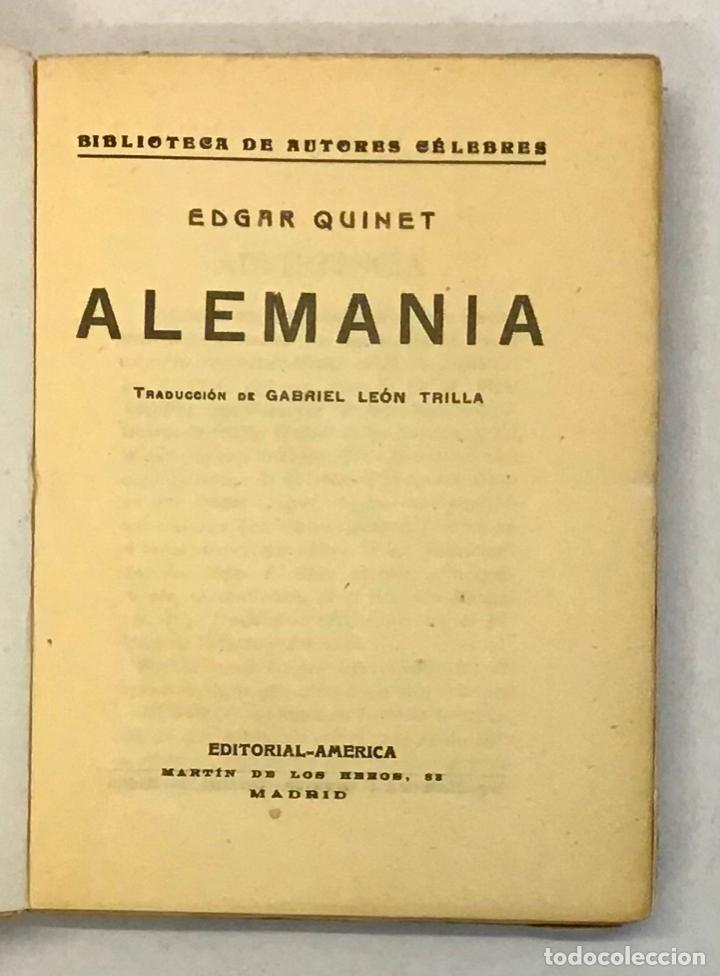 Libros antiguos: ALEMANIA. - QUINET, Edgar. - Foto 2