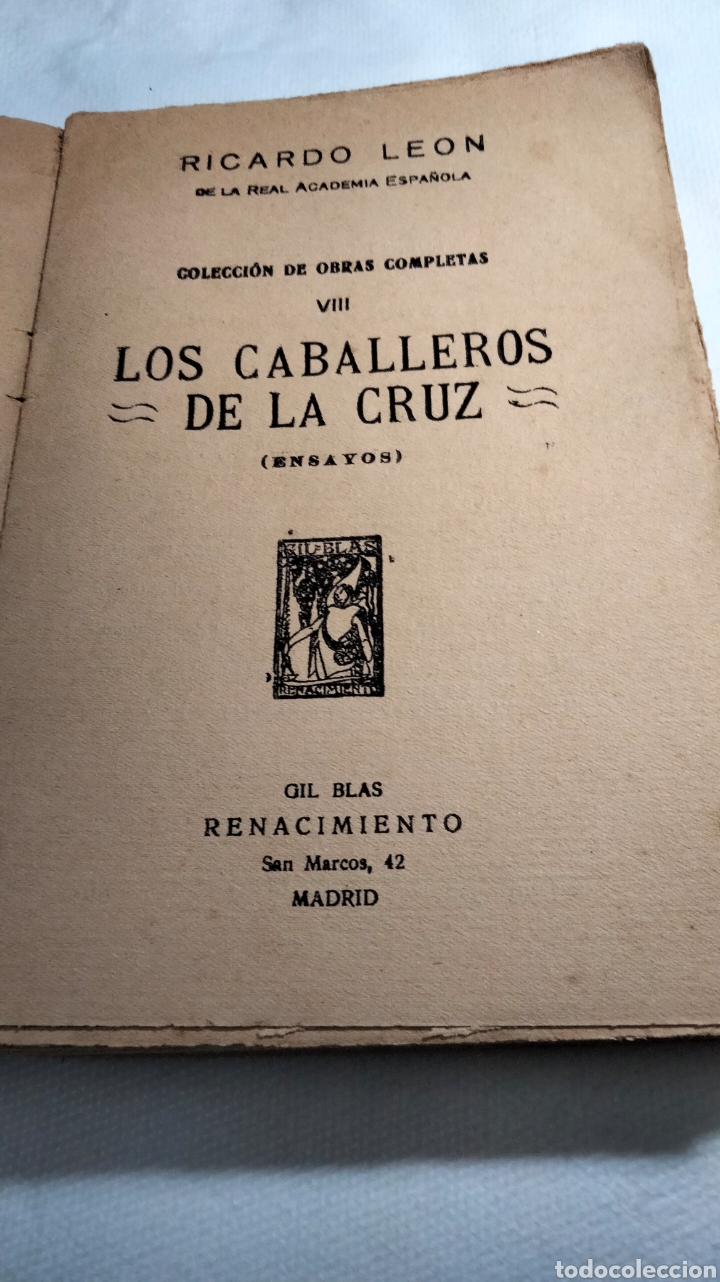 Libros antiguos: LOS CABALLEROS DE LA CRUZ . RICARDO LEON - Foto 3