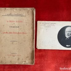 Libros antiguos: BARCIA CABALLERO. CARTAS A EMILIA PARDO BAZÁN Y TARJETA. DEDICADOS. SANTIAGO, 1884. GALICIA. Lote 330263138