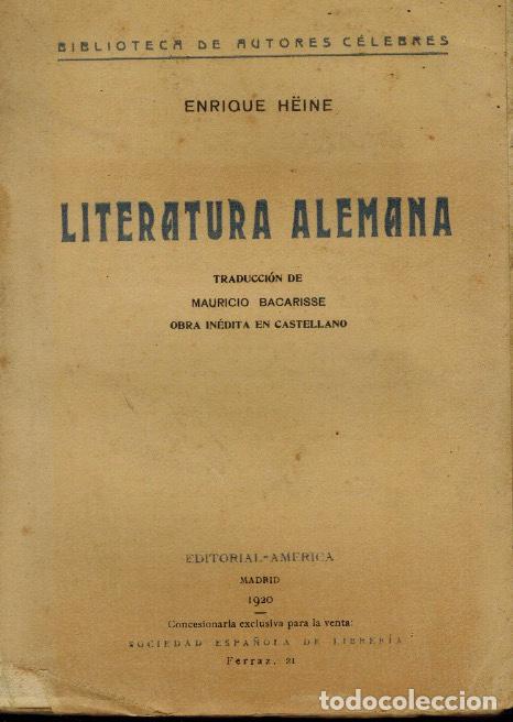 Libros antiguos: LITERATURA ALEMANA - Foto 1