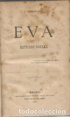 Libros antiguos: Eva. Estudio social - RODRIGUEZ SOLIS, E. - Foto 1