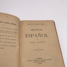 Libros antiguos: IDEARIUM ESPAÑOL. ÁNGEL GANIVET. 1905. MADRID, VICTORIANO SUAREZ. Lote 362633970