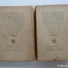 Libros antiguos: LAS MÁSCARAS. TOMO I-II. RAMÓN PÉREZ DE AYALA. EDITORIAL CALLEJA. MADRID 1919. Lote 366695306