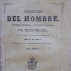 Libros antiguos: DOC-55. DEBERES DEL HOMBRE. POR SILVIO PELLICO.BARCELONA 1866