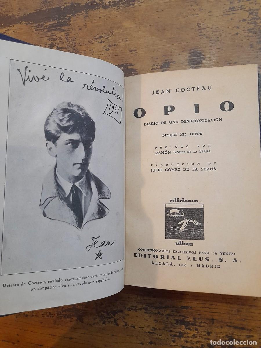 Libros antiguos: Opio, Jean Cocteau - Primera edici&oacute;n - Foto 3