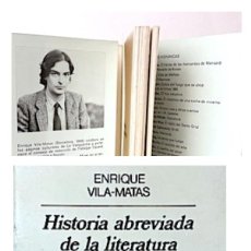 Libros antiguos: ENRIQUE VILA-MATAS : HISTORIA ABREVIADA DE LA LITERATURA PORTÁTIL. (1ª EDICIÓN. ANAGRAMA
