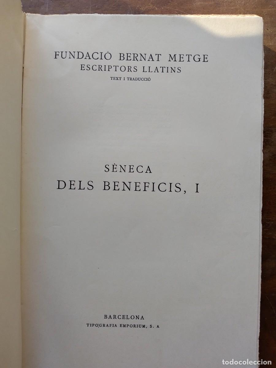 Libros antiguos: Dels Beneficis L. A. S&eacute;neca - Foto 3
