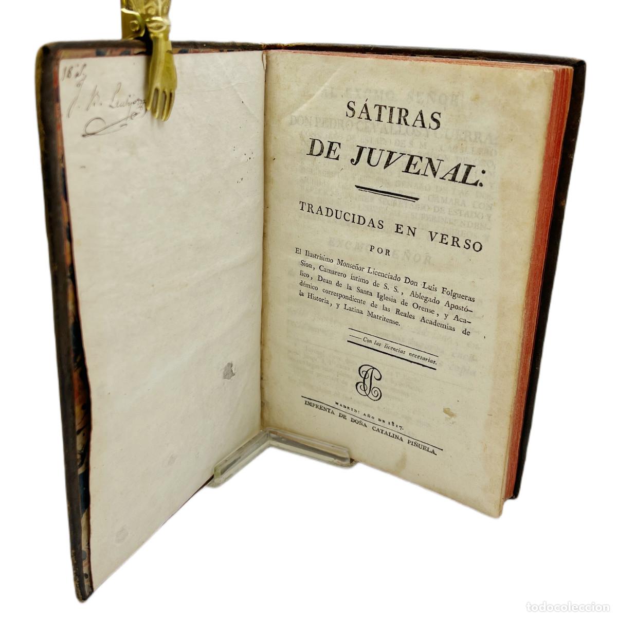 Libros antiguos: JUVENAL - S&Aacute;TIRAS - 1817 - Foto 3