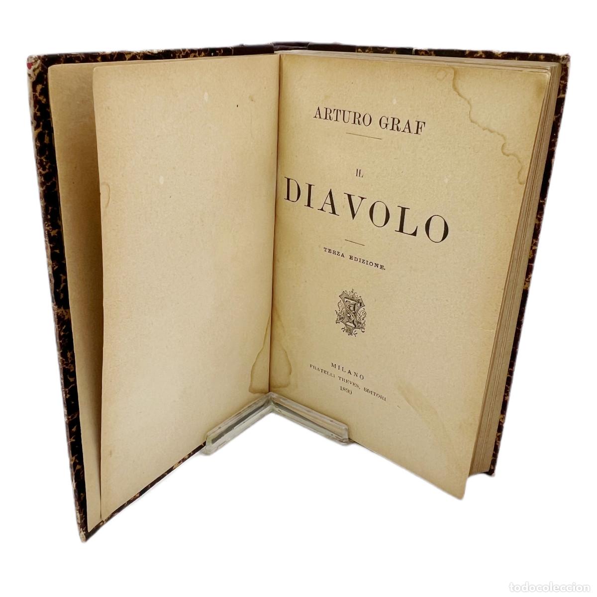 Libros antiguos: ARTURO GRAF - IL DIAVOLO - 1890 - Foto 3