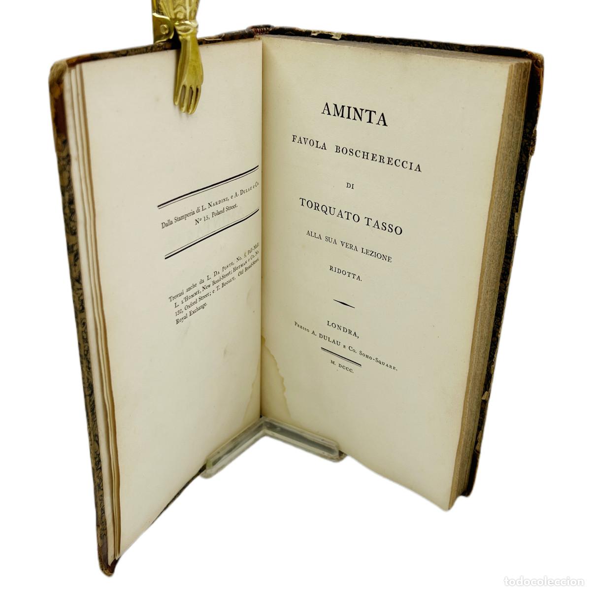 Libros antiguos: TORQUATO TASSO - AMINTA. FABOLA BOSCHERECCIA - 1800 - Foto 2