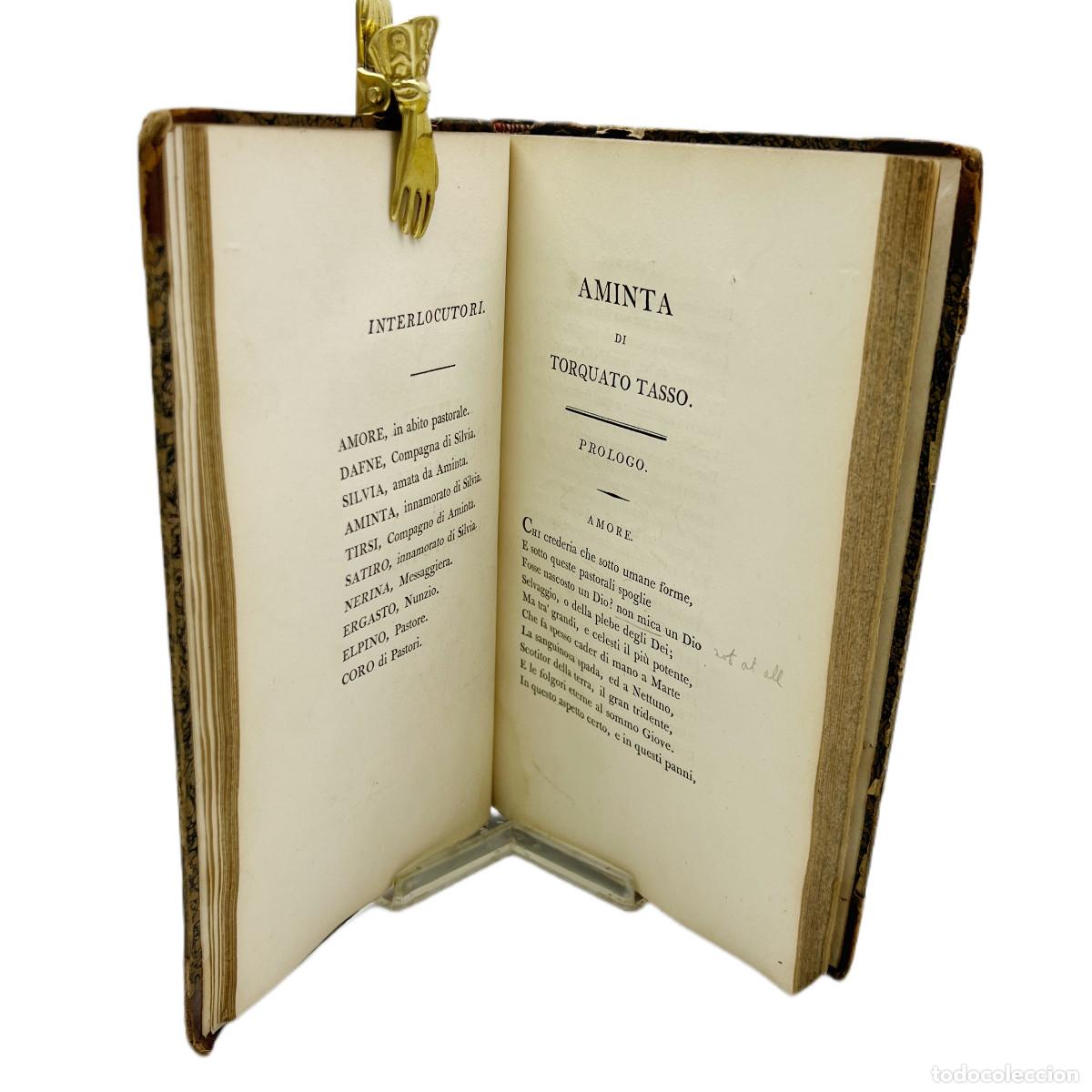 Libros antiguos: TORQUATO TASSO - AMINTA. FABOLA BOSCHERECCIA - 1800 - Foto 3
