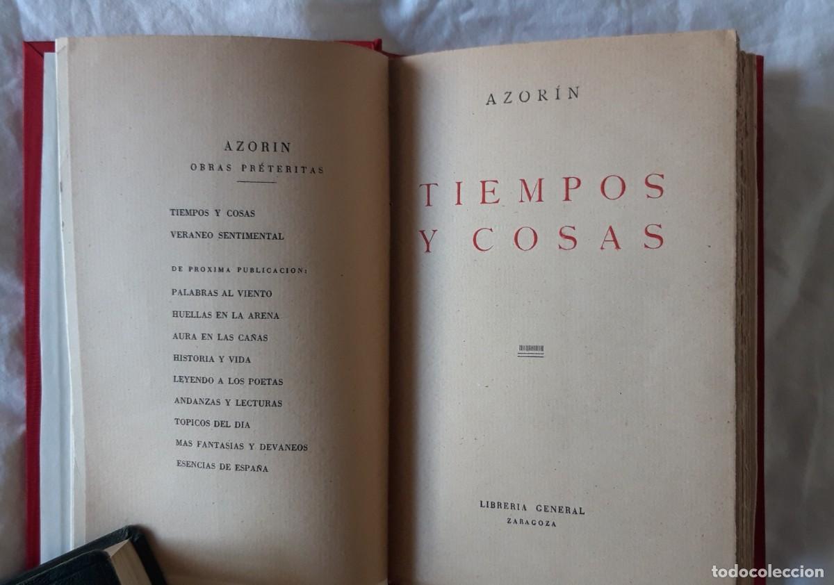 Libros antiguos: Tiempo y Cosas Azorin - Foto 1