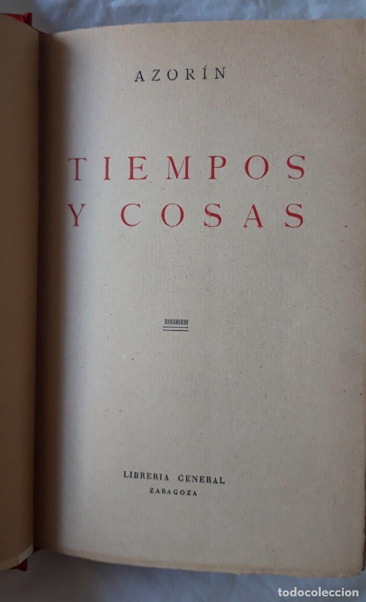 Libros antiguos: Tiempo y Cosas Azorin - Foto 3