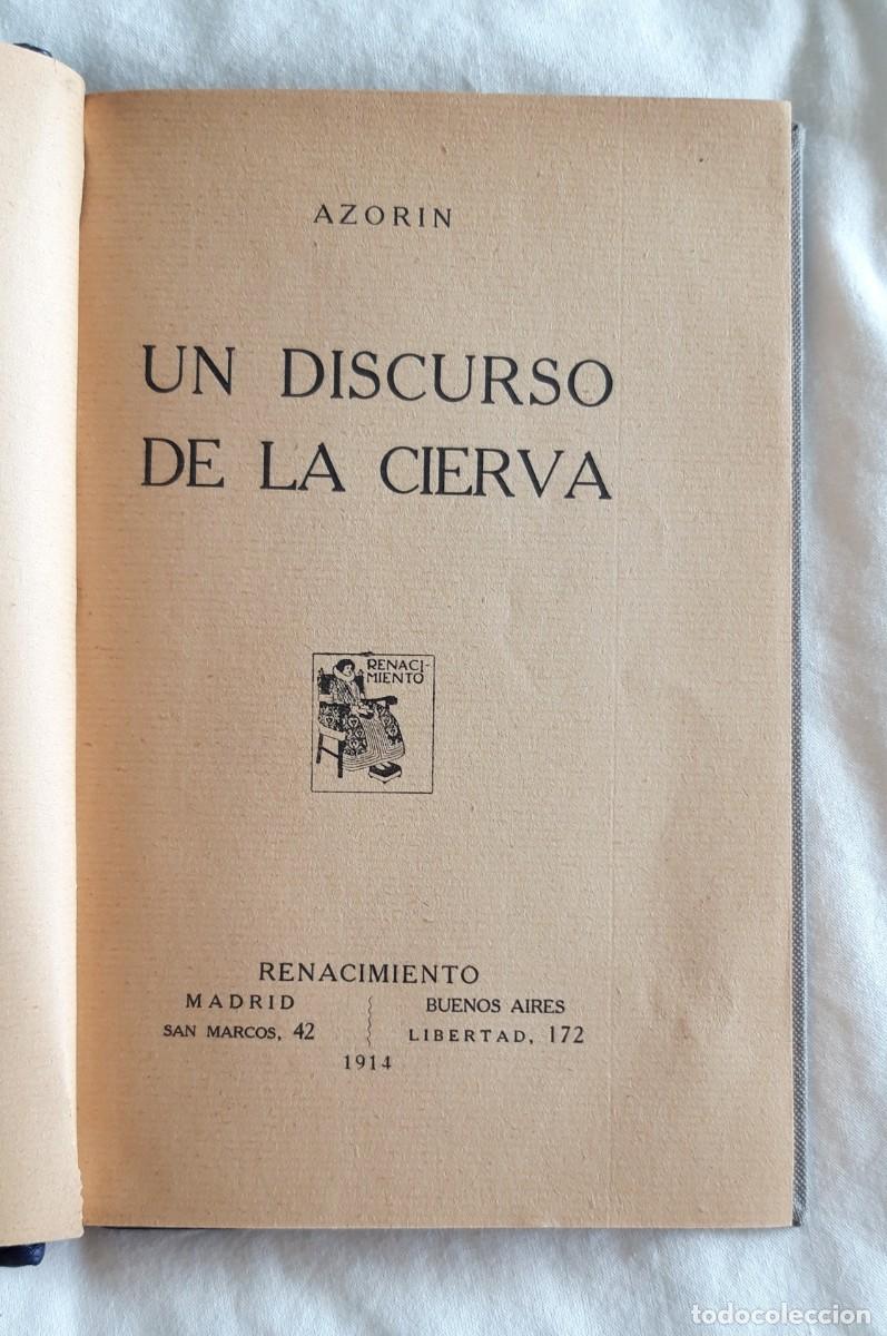 Libros antiguos: Un discurso de la Cierva. Azorin - Foto 1