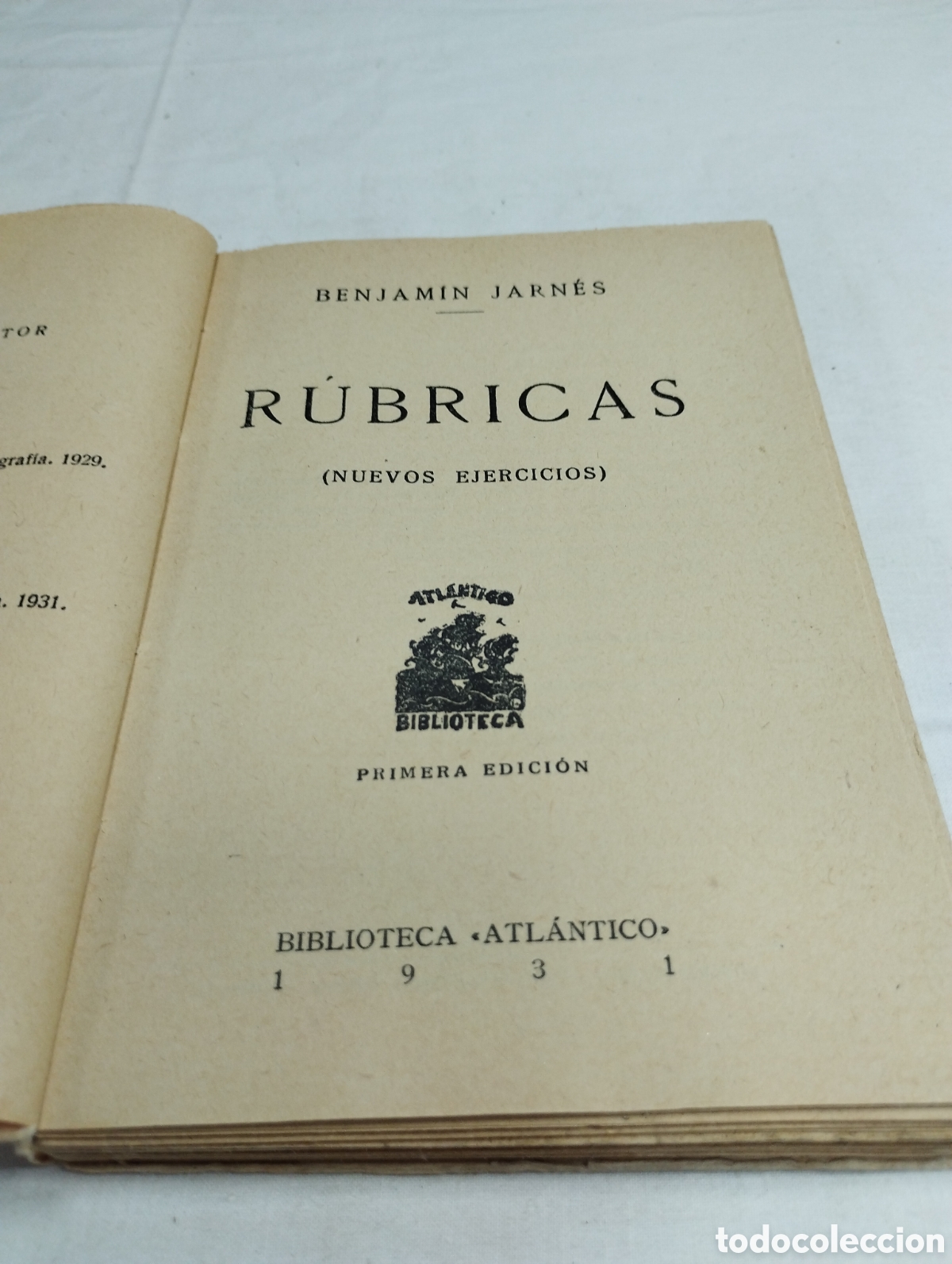 Libros antiguos: R&uacute;bricas. Benjam&iacute;n Jarn&eacute;s, 1931 KKB - Foto 3