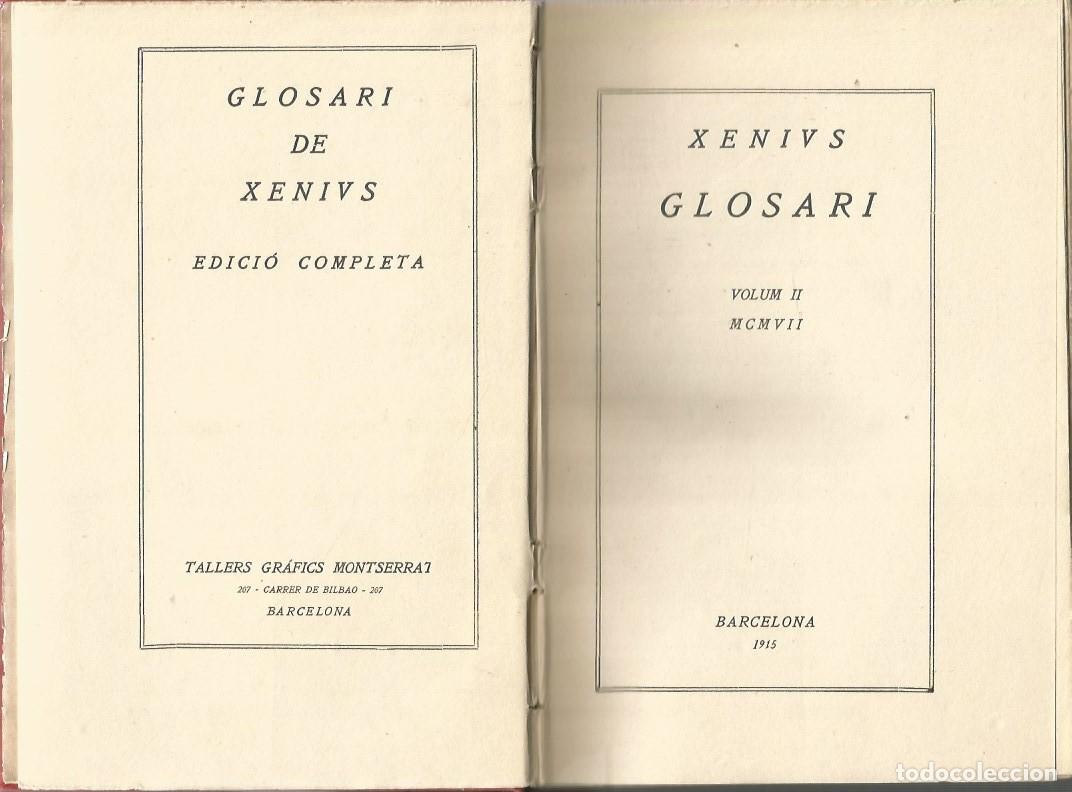 Libros antiguos: GLOSARI - X&Egrave;NIUS - 1915 - Foto 2