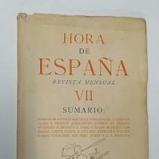 Libros antiguos: HORA DE ESPAÑA. NÚMERO VII. JULIO 1937